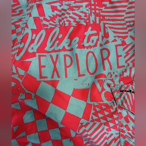 Volcom Men's Board Shorts Size 30 Maguro Print Swim Suit Surf Beach - Picture 7 of 13